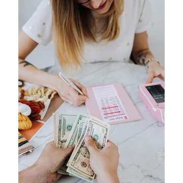 Lamare Set of 60 Spending Tracker A6 Budget Sheets I Expense Tracker for Budget Planner Binder - Use with Budget Tracker, A6 Cash Envelopes, A6 Planner - Size 3.2” x 6.6” - A6 Budget Binder Inserts