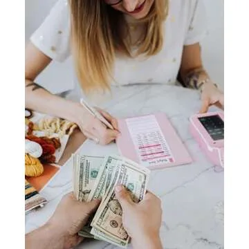 Lamare Set of 60 Spending Tracker A6 Budget Sheets I Expense Tracker for Budget Planner Binder - Use with Budget Tracker, A6 Cash Envelopes, A6 Planner - Size 3.2” x 6.6” - A6 Budget Binder Inserts