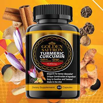 GOLDEN SAFFRON Turmeric Curcumin with Saffron Enhanced Formula