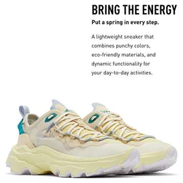 Sorel Women's Kinetic Breakthru Tech Lace Sneaker - Endive, Bleached Ceramic - Size 11