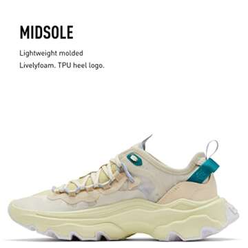 Sorel Women's Kinetic Breakthru Tech Lace Sneaker - Endive, Bleached Ceramic - Size 11