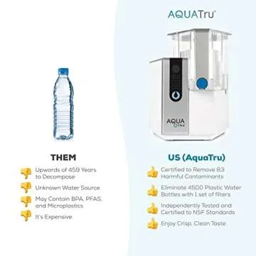 AquaTru Classic Alkaline Countertop Water Filter System for PFAS & Other Contaminants with 4-Stage Ultra Reverse Osmosis Technology (No Plumbing or Installation Required) | BPA Free