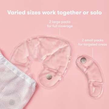 Frida Mom Instant Heating Pads for Breasts, Reusable Click-to-Heat Relief, Breastfeeding Essentials - 2 Small & 2 Large Heat Pads, 4pc set