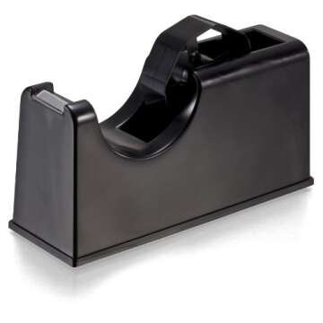 Officemate 2-in-1 Heavy Duty Tape Dispenser 1-Inch and 3-Inch Core, Black (96699)