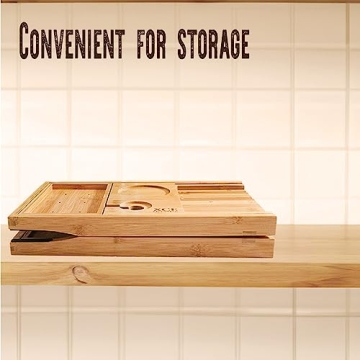 Luxury Bamboo Bathtub Tray - Expandable for Relaxation