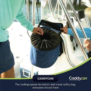 Caddycan - Portable Trash Can for Boating | Tough and Durable Storage Bag for Use with Kayaking, Cam...