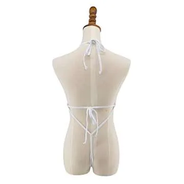 SHERRYLO Sheer Bikini One Piece Monokini Swimsuit See Through Micro Bikinis for Women Sexy G String Thong See Thru Mesh Bathing Suit