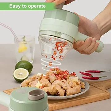 Electric Vegetable Cutter - 4 in 1 Portable Food Processor