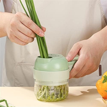 Electric Vegetable Cutter - 4 in 1 Portable Food Processor