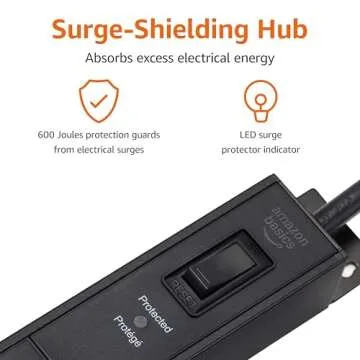 Amazon Basics 9 Outlet Surge Protector Heavy Duty Power Strip