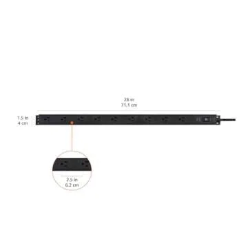 Amazon Basics 9 Outlet Surge Protector Heavy Duty Power Strip