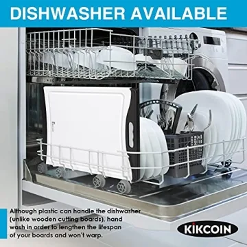 Kikcoin Cutting Board Set of 3, Extra Large with Juice Groove