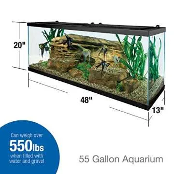 Tetra Glass Aquarium 55 Gallons, Rectangular Fish Tank (NV52018)
