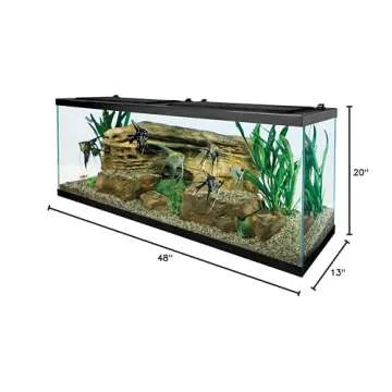 Tetra Glass Aquarium 55 Gallons, Rectangular Fish Tank (NV52018)