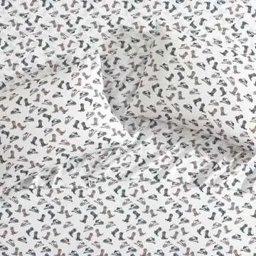 Wrangler - Sheet Set, Breathable & Wrinkle Resistant Bedding, Includes Matching Sham & Pillowcase, Yellowstone Inspired, Western Luxurious Bedding Set (Boots N Hats Black, Twin)