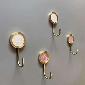 Elegant Solid Brass Wall Hooks - Stylish Decorative Storage