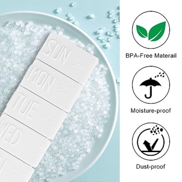 sanderala 2Pack Weekly Pill Organizer for Daily Vitamins and Meds