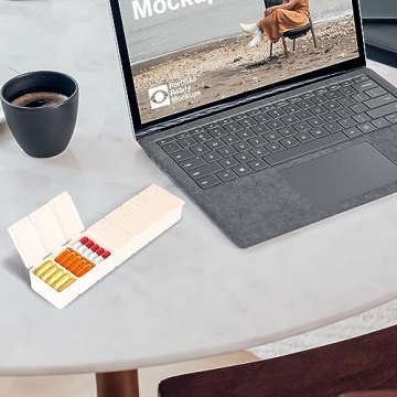 sanderala 2Pack Weekly Pill Organizer for Daily Vitamins and Meds