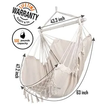 MIZTLI XXL Hammock Chair - Indoor & Outdoor Swinging Comfort