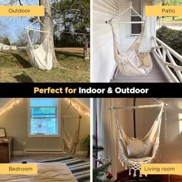 MIZTLI XXL Hammock Chair - Indoor & Outdoor Swinging Comfort