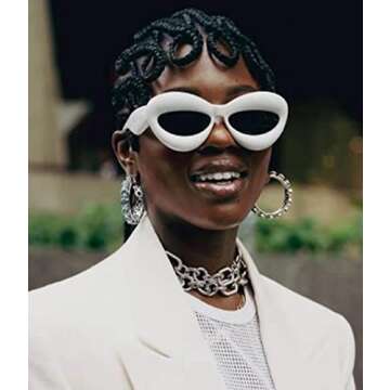 Stylish EYLRIM Cat Eye Sunglasses for Trendy Women