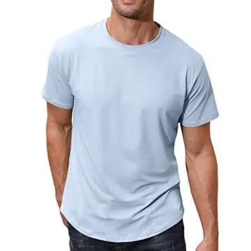 Lexiart Men's Moisture-Wicking Short Sleeve Workout Shirt