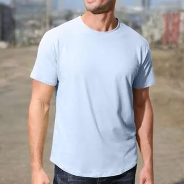 Lexiart Men's Moisture-Wicking Short Sleeve Workout Shirt