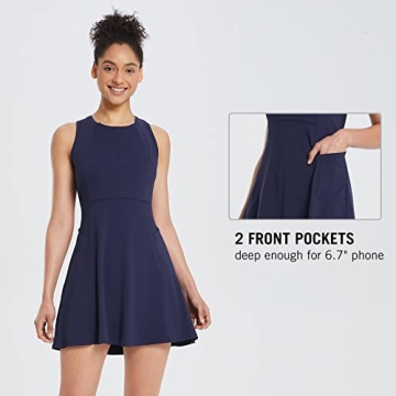 BALEAF Women's Tennis Golf Dress Sleeveless UPF 50+