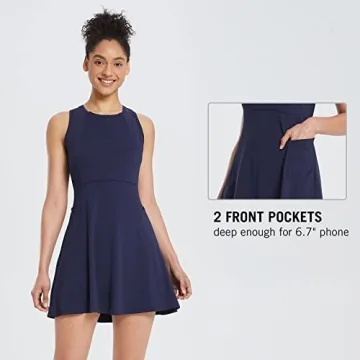 BALEAF Women's Tennis Golf Dress Sleeveless UPF 50+