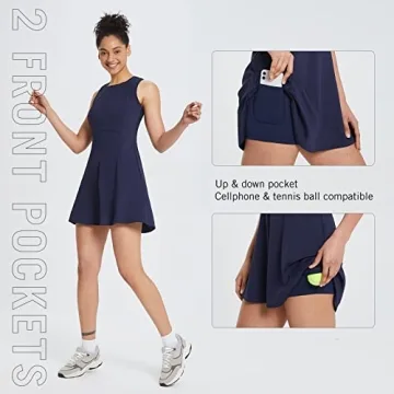 BALEAF Women's Tennis Golf Dress Sleeveless UPF 50+