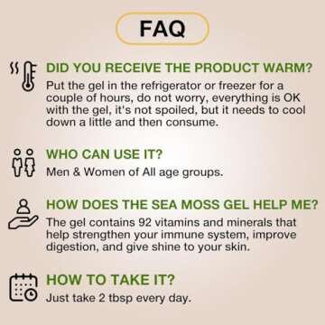 TrueSeaMoss Wildcrafted Irish Sea Moss Gel - Made with Dried Seaweed - Seamoss, Vegan-Friendly, Antioxidant Supports Digestion - Made in USA (Strawberry, Pack of 1)