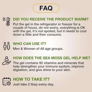 TrueSeaMoss Wildcrafted Irish Sea Moss Gel - Made with Dried Seaweed - Seamoss, Vegan-Friendly, Antioxidant Supports Digestion - Made in USA (Strawberry, Pack of 1)