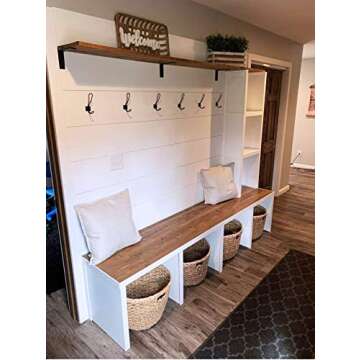 Premium Heavy-Duty Shelf Brackets - Quarter Inch (1/4") Thick - Rustic Industrial Modern Farmhouse B...