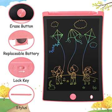ORSEN Colorful 8.5 Inch LCD Writing Tablet for Kids, Electronic Sketch Drawing Pad Doodle Board, Toddler Easter Basket Stuffers Gifts for 3 4 5 6 7 8 Year Old Girls Boys