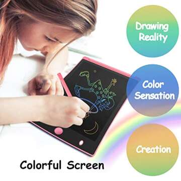 ORSEN Colorful 8.5 Inch LCD Writing Tablet for Kids, Electronic Sketch Drawing Pad Doodle Board, Toddler Easter Basket Stuffers Gifts for 3 4 5 6 7 8 Year Old Girls Boys