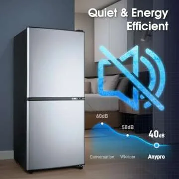 Anypro 4.0 Cu Ft Mini Fridge with Bottom Freezer for Small Spaces