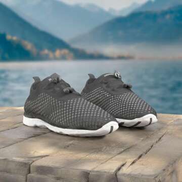 Zhuanglin Women's Quick Drying Aqua Water Shoes,Blackwhite,6 B(M) US