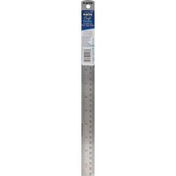 X-ACTO X2006W24 Decorative Metal Ruler 12-Inch for Precision Crafting