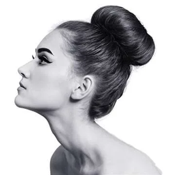 Beaute Galleria Hair Donut Bun Maker Ring Style Mesh Chignon Ballet Sock Bun (Medium, Brown)