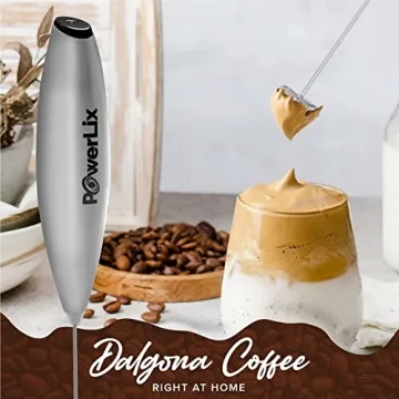 PowerLix Handheld Milk Frother - Battery Operated Foam Maker