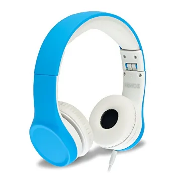 NENOS Premium Children Headphones - Volume Limited & Foldable (Blue)