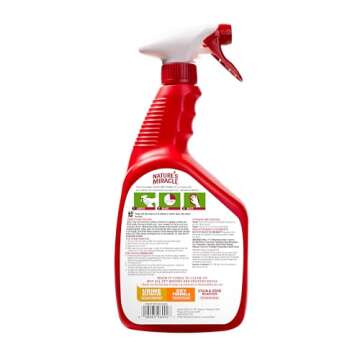 Nature's Miracle Advanced Cat Stain and Odor Eliminator Spray, Severe Mess Enzymatic Formula, 32 fl ...
