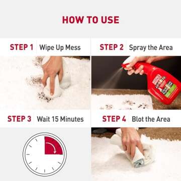 Nature's Miracle Advanced Cat Stain and Odor Eliminator Spray, Severe Mess Enzymatic Formula, 32 fl oz