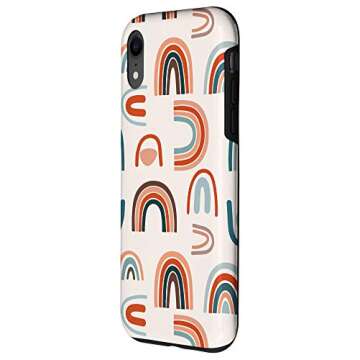 iPhone XR Trendy Boho Desert Rainbow Pattern Cute Whimsical Style Gift Case