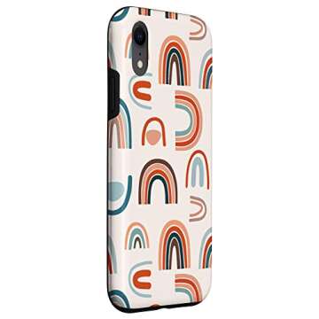 iPhone XR Trendy Boho Desert Rainbow Pattern Cute Whimsical Style Gift Case