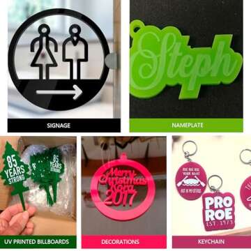 XLNT TECH 10 PCS Colored Acrylic Sheet Set – 8x8 Inch for Crafts, DIY Projects & Signs