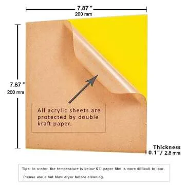 XLNT TECH 10 PCS Acrylic Sheets for Crafts and DIY