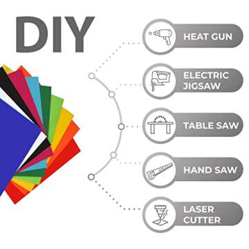 XLNT TECH 10 PCS Acrylic Sheets for Crafts and DIY