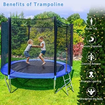 YAKEY Trampoline Outdoor Fun for All Ages 10FT 12FT 15FT