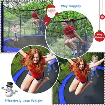 YAKEY Trampoline Outdoor Fun for All Ages 10FT 12FT 15FT